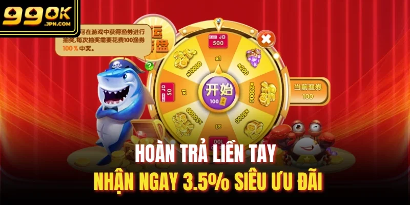 Hoàn trả liền tay nhận ngay 3.5% siêu ưu đãi